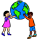 Children Holding World